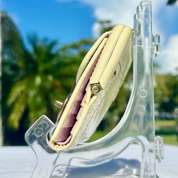 COACH 65th Anniversary Legacy Patent Leather French Frame Wallet White 41505 - Picture 5 of 10